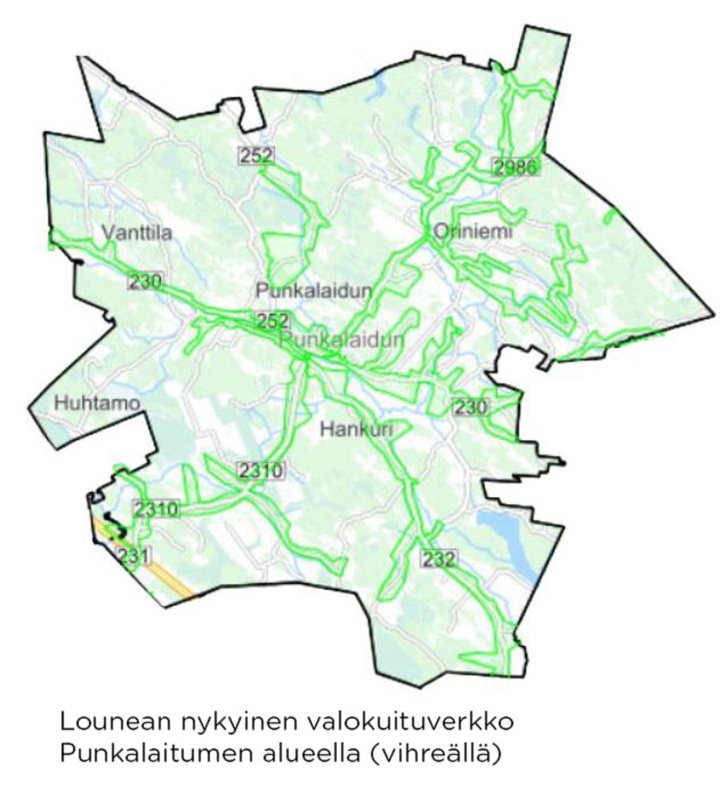 Punkalaitumen alueen valokuituverkosto Punkalaitumen alueen valokuituverkosto